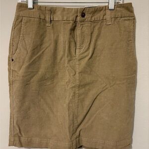 NWT Women’s Eddie Bauer Tan Corduroy Skirt